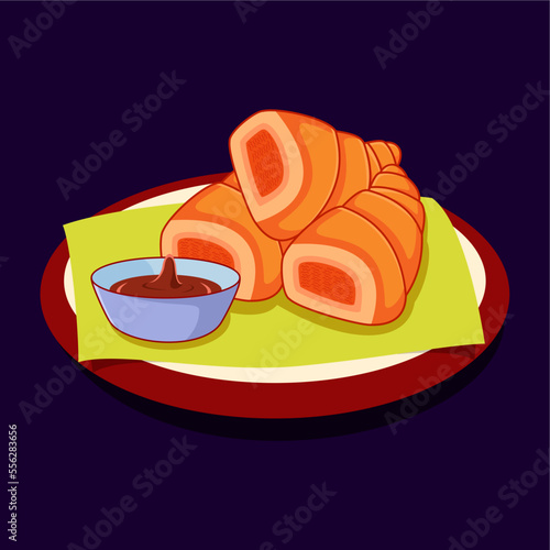 croissants, frensh food menu, suitable for social media elements