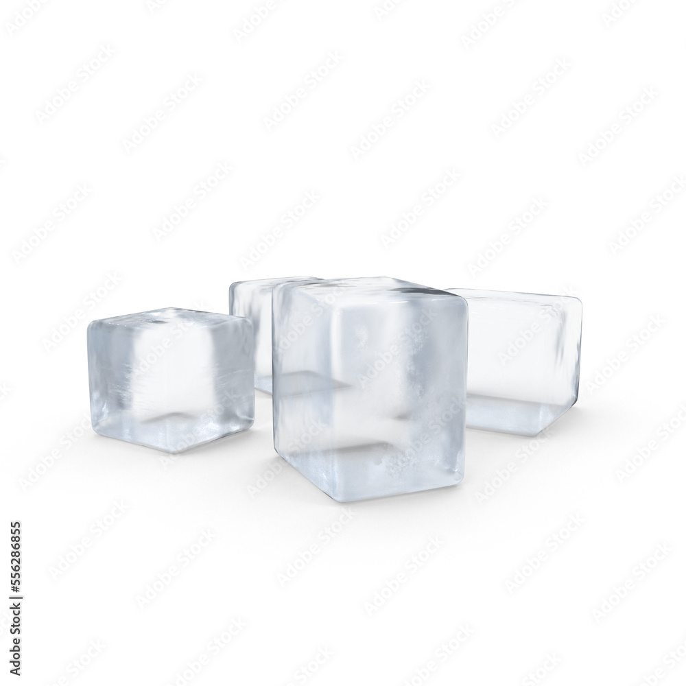 ice cubes isolated on white background ice cubes isolated on white background