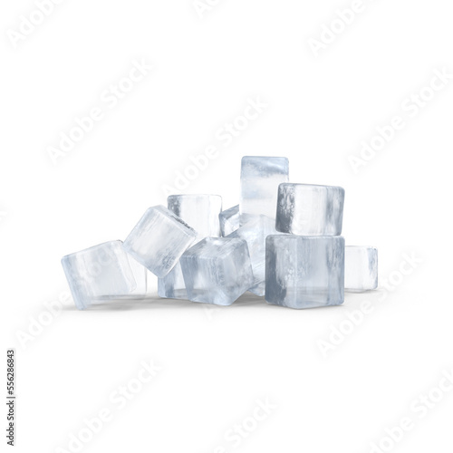 ice cubes isolated on white background