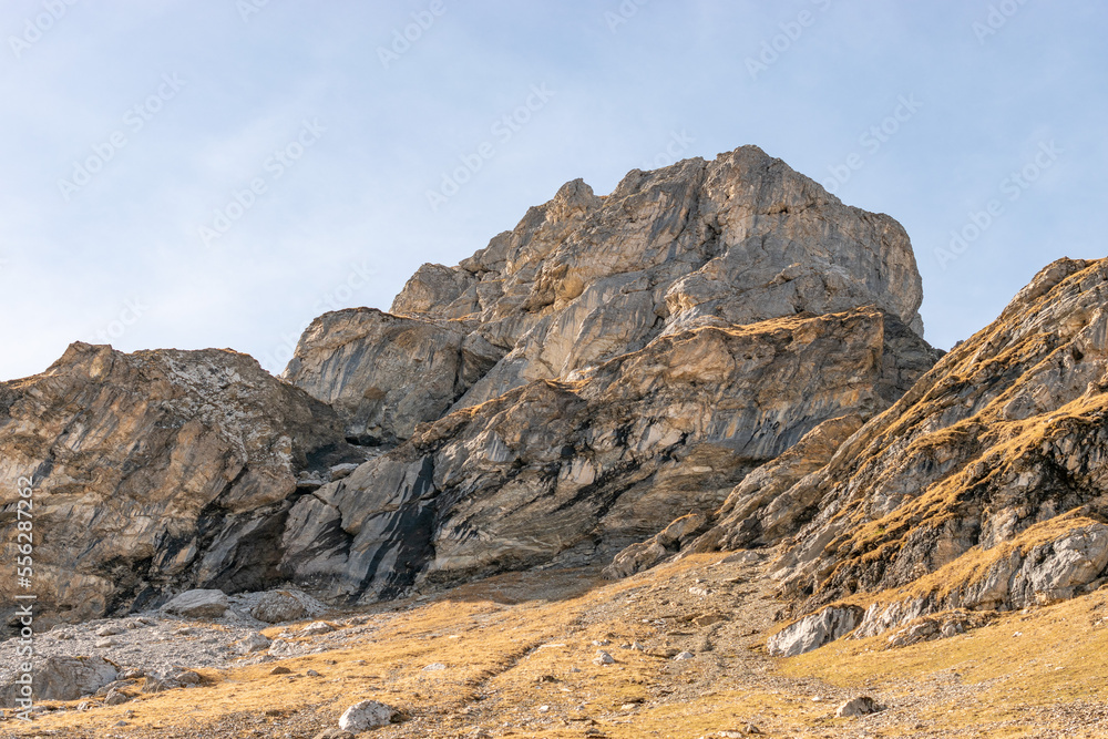 Beautiful alpine scenery at the Klausenpass in Switzerland