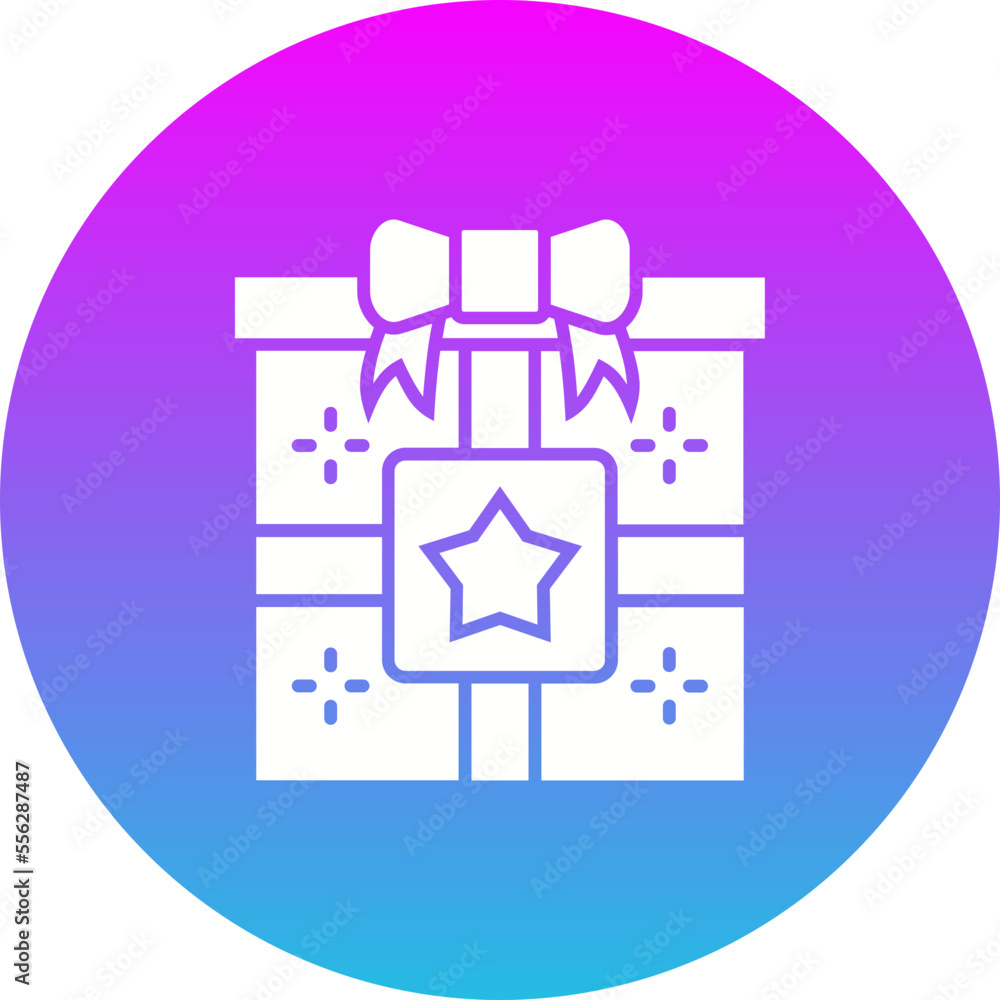 Gift Gradient Circle Glyph Inverted Icon Gift Gradient Circle Glyph Inverted Icon