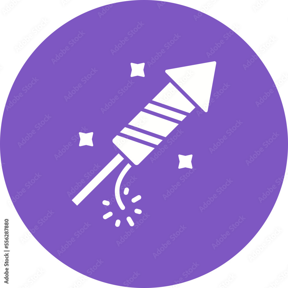 Firecracker Multicolor Circle Glyph Inverted Icon Firecracker Multicolor Circle Glyph Inverted Icon