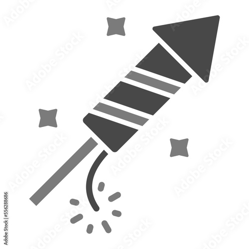 Firecracker Greyscale Glyph Icon