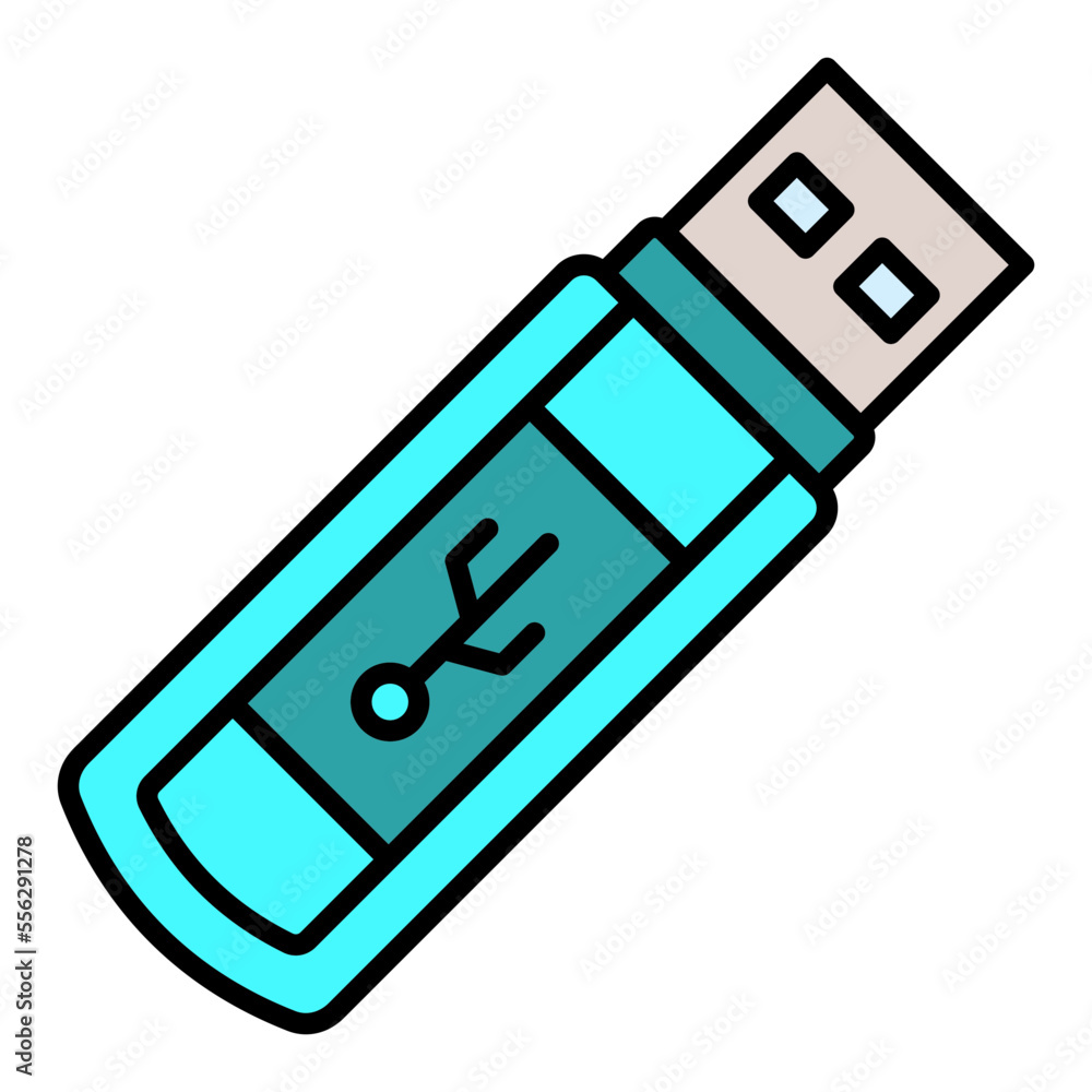 Pen Drive Filled Line Icon Pen Drive Filled Line Icon