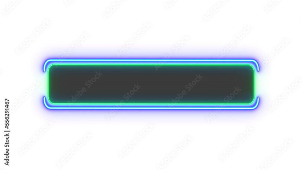 Abstract element lower third neon tab button