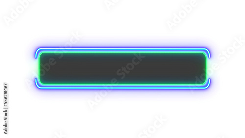 Abstract element lower third neon tab button