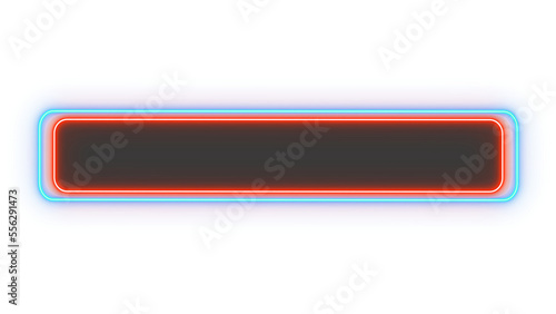 Abstract element lower third neon tab button