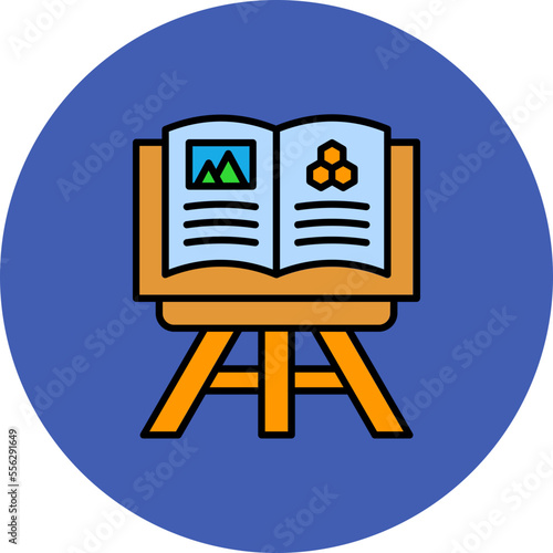 Wallpaper Mural Stand Multicolor Circle Filled Line Icon Torontodigital.ca