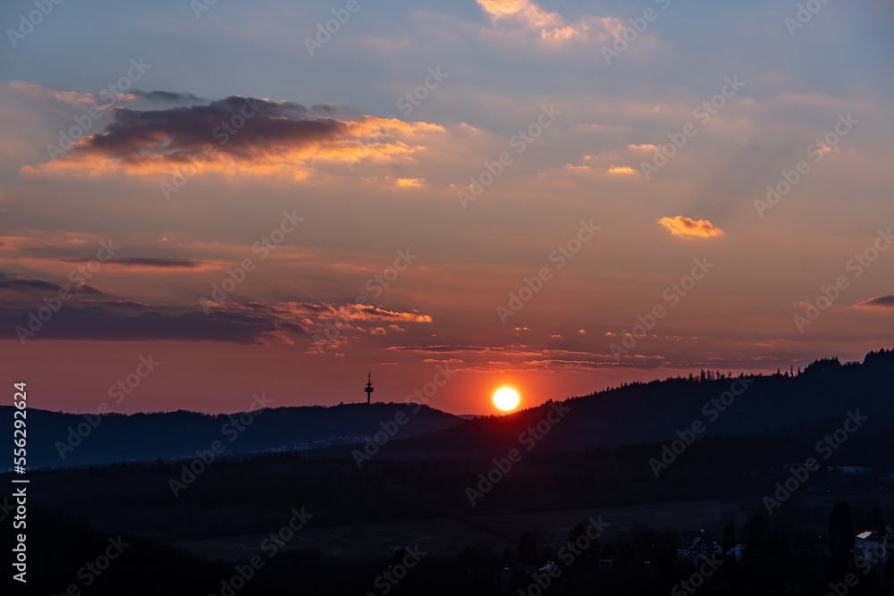 Fototapeta premium Sunset over Königstein im Taunus