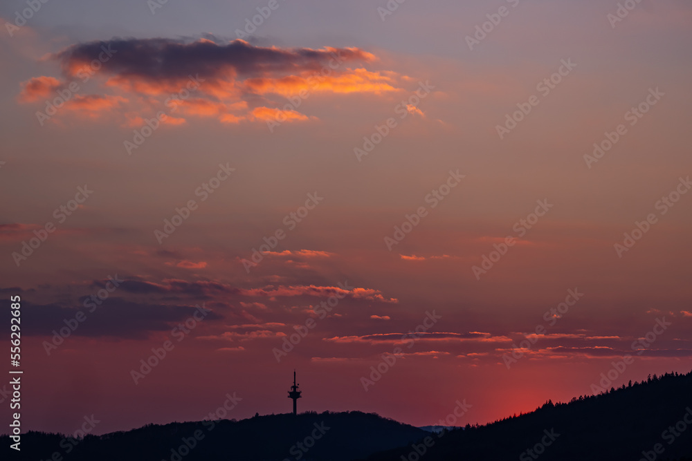 Fototapeta premium Sunset over Königstein im Taunus