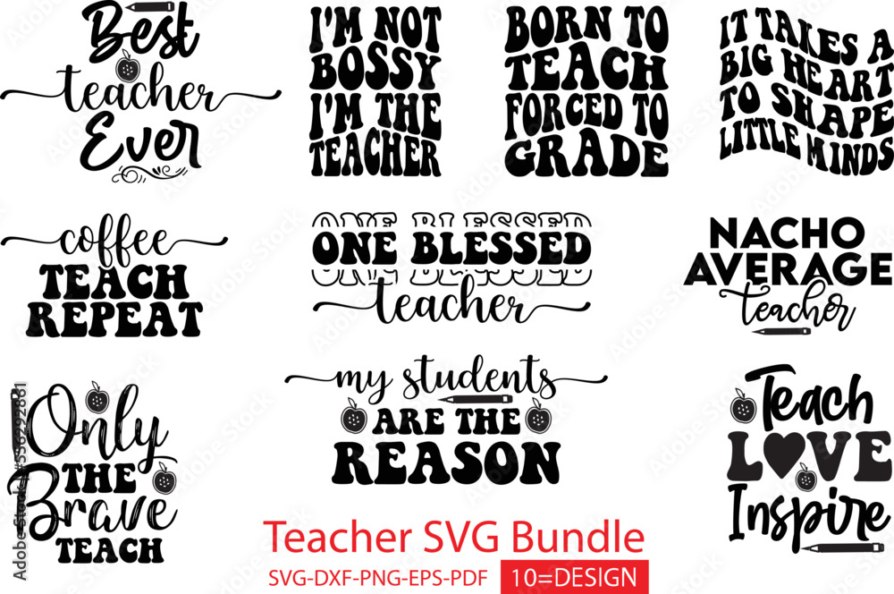 Teacher SVG Bundle 
