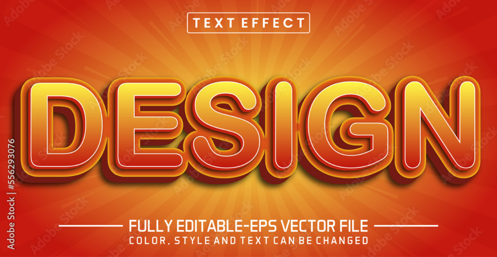 Editable Design text style effect - text style Concept