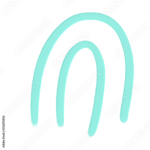 tiffany blue acrylic oil paint brush style  element aesthetic arch bohemian  png vector file