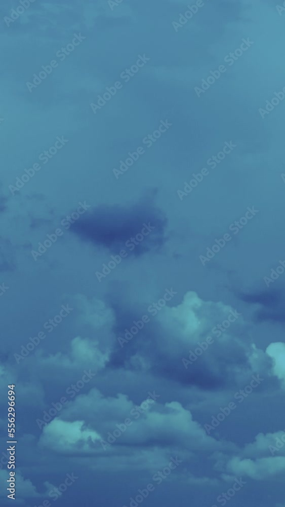 Timelapse of movement of dark blue night heavy clouds 4k footage Vertical video Timelapse of movement of dark blue night heavy clouds 4k footage Vertical video