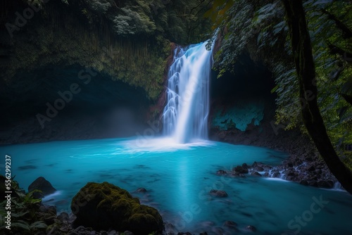 Rio Celeste waterfall, Tenorio National Park, Costa Rica