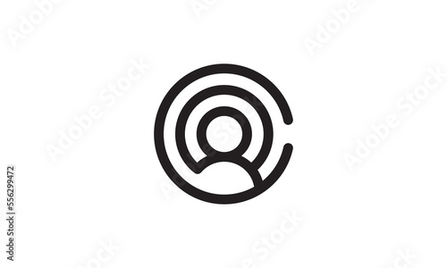 initial c and people logo design symbol vector illustration.
