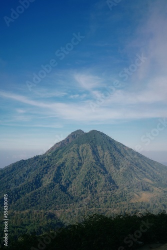 mount merapi seen from the ijen volcano trail