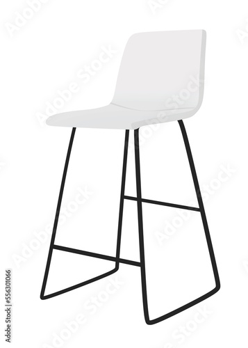 White bar chair. vector illustration