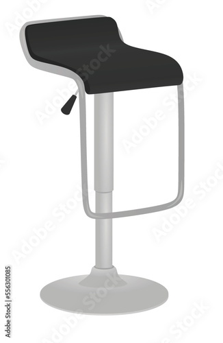 Black bar chair. vector illustration