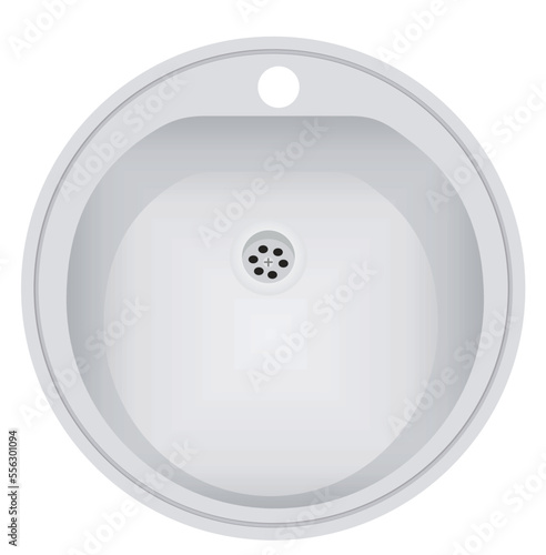Washbowl top view. vector illustration
