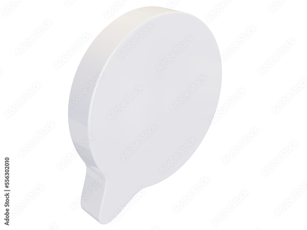 White round dialog bubble. 3d render. White round dialog bubble. 3d render.