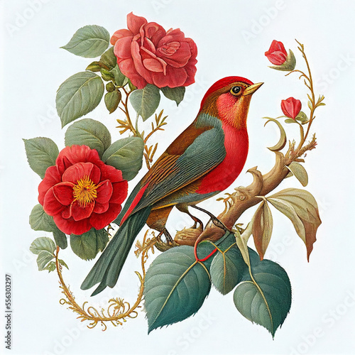 oiseau rouge © Rosekipik