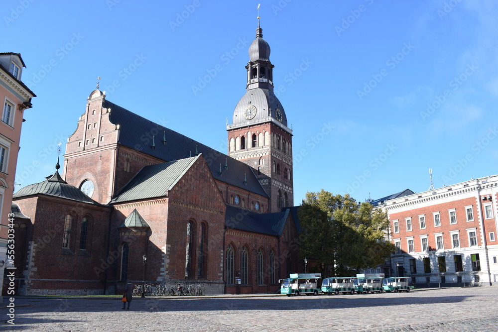 Dome Square Old Riga History Architecture Sunny Day