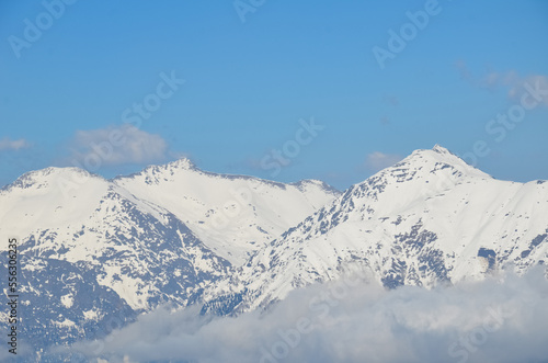 Snowy winter landscape of a ski resort,panoramic view © Svetlana
