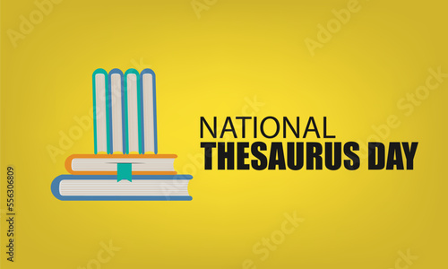Vector Illustration of National Thesaurus Day. Simple and Elegant Design