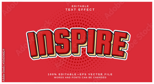 Editable text style effect - Inspire text style theme.