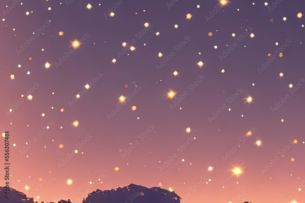 Fototapeta premium background with stars, bokeh, gold, wallpaper, colorful bokeh, star, particles 