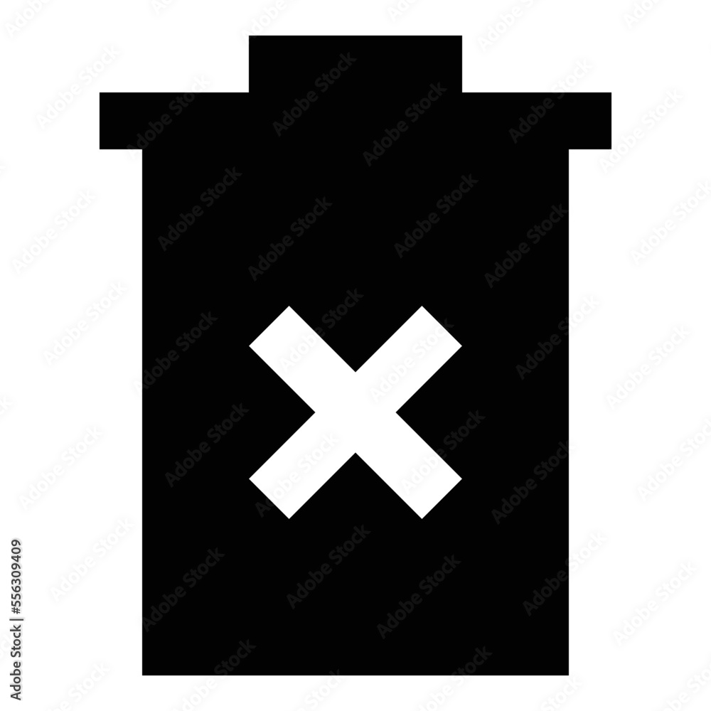 Obraz premium delete icon for web user interface and mobile design