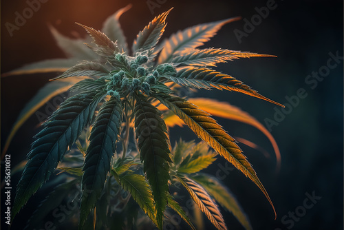 Cannabis plant close-up