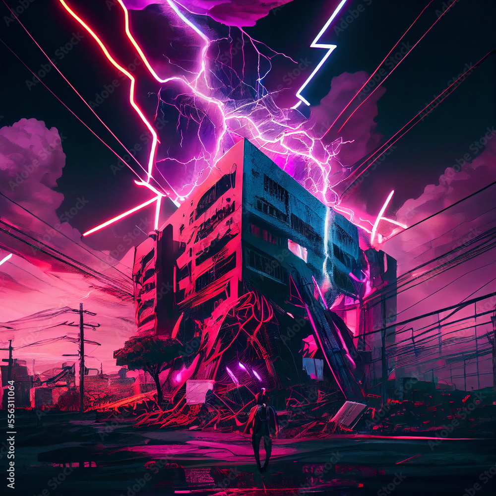 Synthwave Premade Cover Art Photoshop PSD, 43% OFF