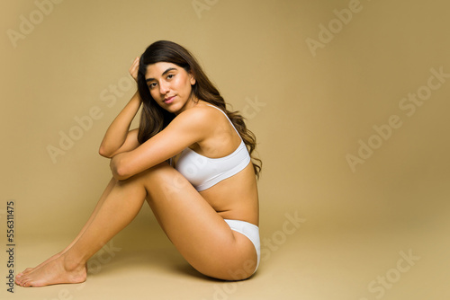 Beautiful woman wearing underwear for a beauty concept