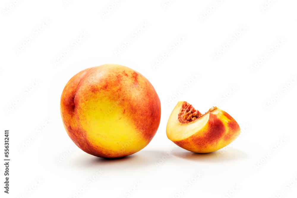 Peach isolated on white with clipping path included Peach isolated on white with clipping path included