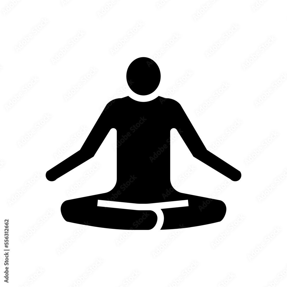 yoga people silhouette glyph icon vector. yoga people silhouette sign. isolated symbol illustration yoga people silhouette glyph icon vector. yoga people silhouette sign. isolated symbol illustration