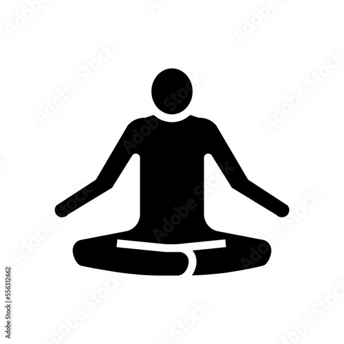 yoga people silhouette glyph icon vector. yoga people silhouette sign. isolated symbol illustration