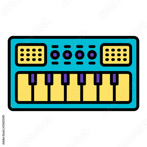 Piano Filled Line Icon