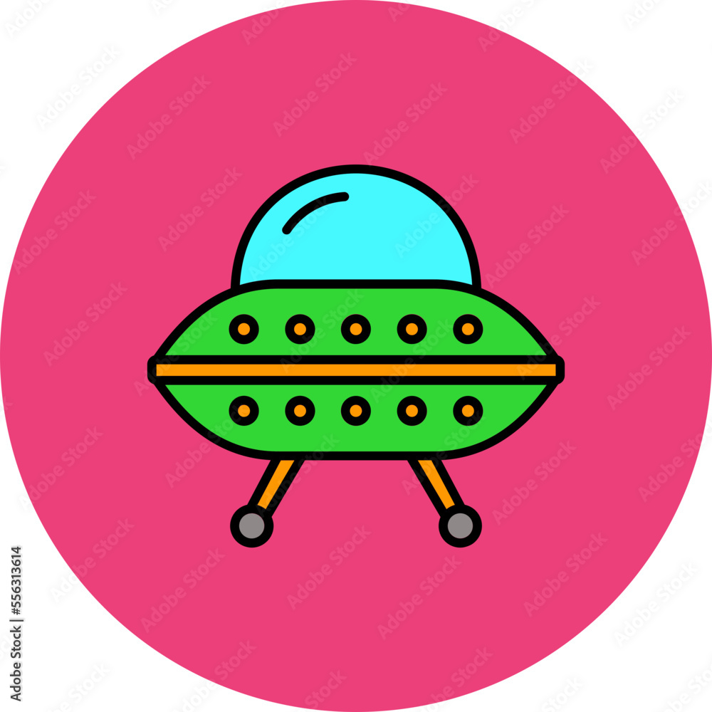 Sci Fi Multicolor Circle Filled Line Icon Sci Fi Multicolor Circle Filled Line Icon