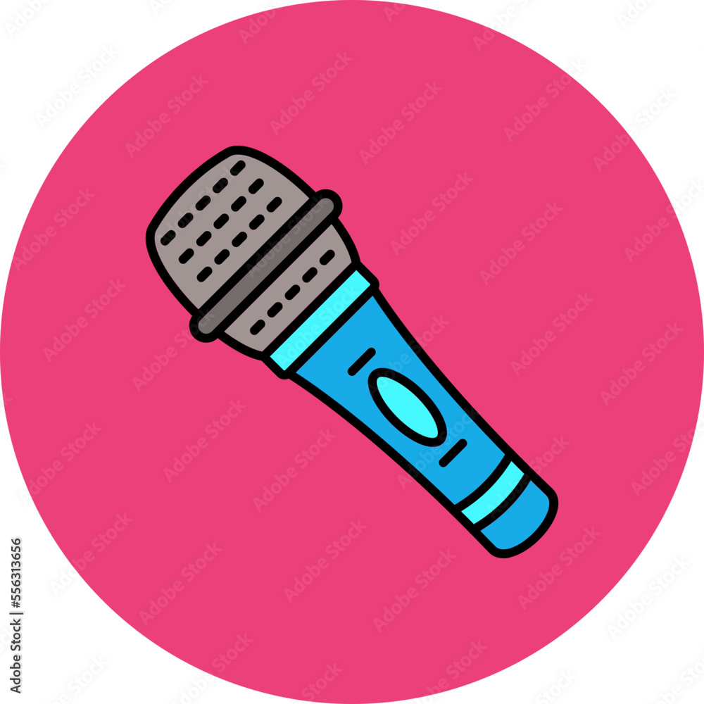 Microphone Multicolor Circle Filled Line Icon Microphone Multicolor Circle Filled Line Icon
