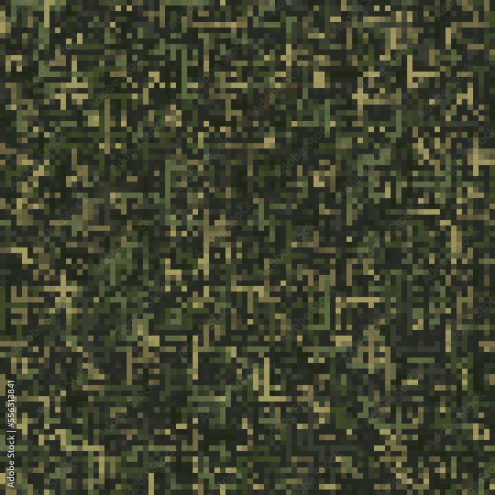 Seamless green camouflage pattern with PIXEL retro effect. Small mixed particles. Dense abstract background. Army or hunting masking texture for apparel, fabric, textile, sport goods. Seamless green camouflage pattern with PIXEL retro effect. Small mixed particles. Dense abstract background. Army or hunting masking texture for apparel, fabric, textile, sport goods.