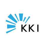 KKI letter logo. KKI blue image on white background and black letter. KKI technology Monogram logo design for entrepreneur and business. KKI best icon. 