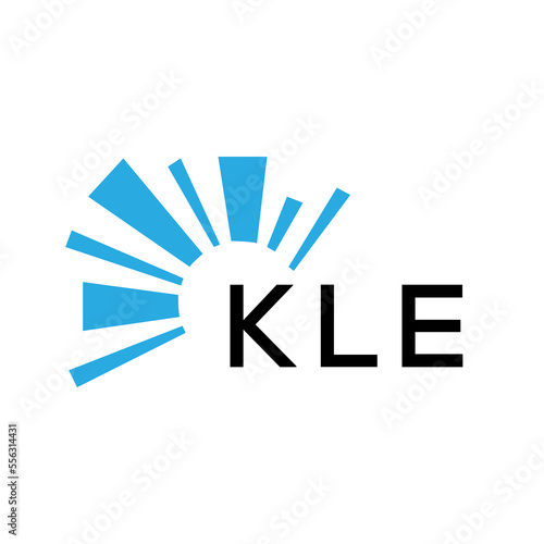 KLE letter logo. KLE blue image on white background and black letter. KLE technology  Monogram logo design for entrepreneur and business. KLE best icon.
 photo