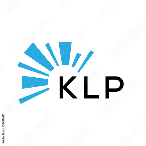 KLP letter logo. KLP blue image on white background and black letter. KLP technology  Monogram logo design for entrepreneur and business. KLP best icon.
 photo