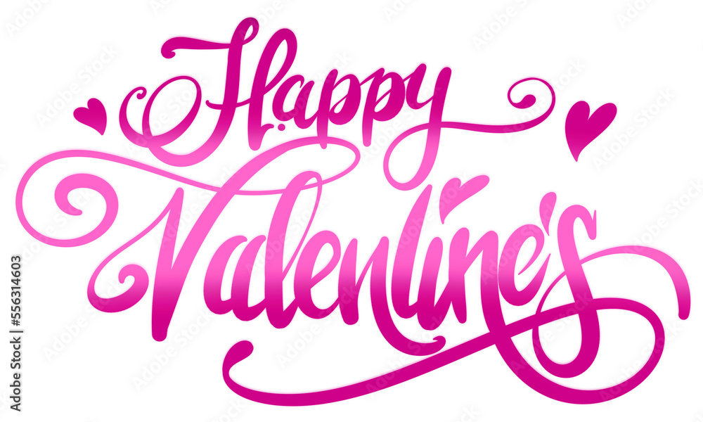 HAPPY VALENTINE pink text lettering