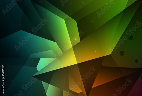 Dark Green, Red vector Abstract illustration with colored bubbles in nature style.