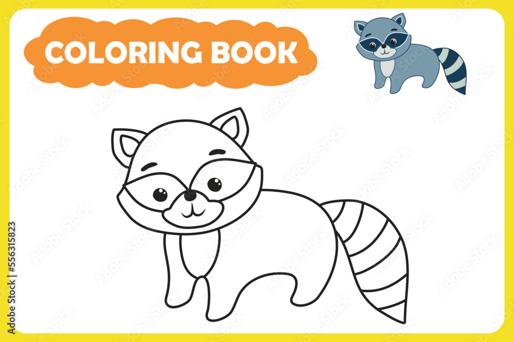 coloring book for children. vector illustration of forest animal
