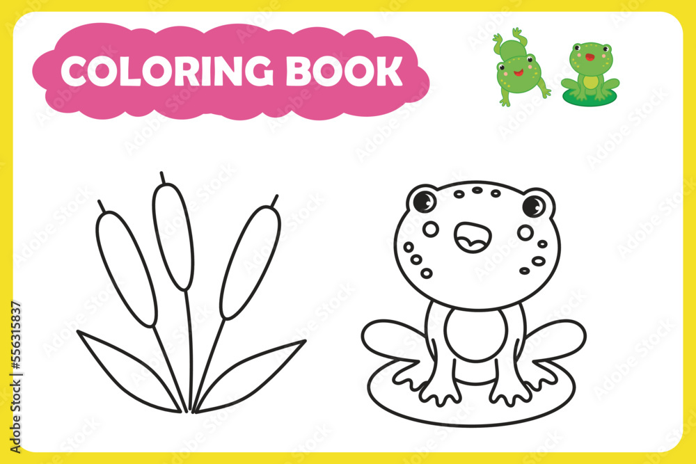 Fototapeta premium coloring book for children. vector illustration of forest animal