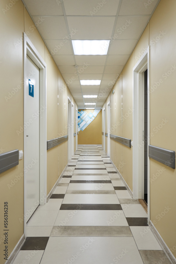 custom made wallpaper toronto digitalcorridor with white doors. corridor in the hospital